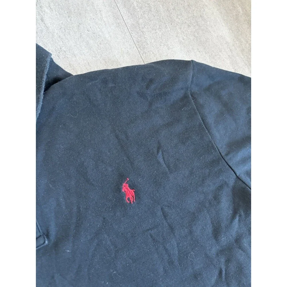 Polo Ralph Lauren Polo Shirt Men’s Large Black Red Pony Rugby Shirt